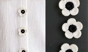 Handmade Crochet Flower Appliques