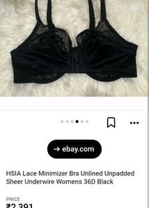 HSIA Elegant Black Lace Bra
