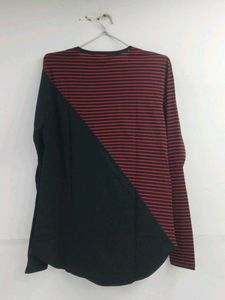 Men's Striped Long Sleeve Tunic Top
