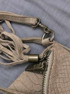 Vintage Italian Reptile-Pattern Crossbody Bag