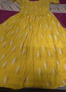 Yellow Printed Kurta