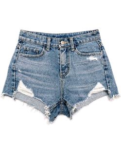 Distressed Denim Shorts