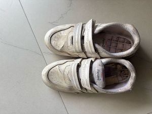 Cream Velcro Strap Sneakers