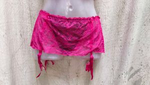 I. Pink Lace Lingerie Skirt