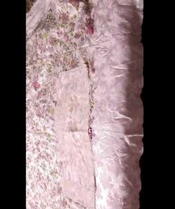 Vintage Floral Brocade Fabric bedsheet pillows