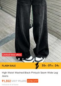 Black Wide Leg baggy jeans