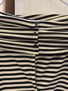 Off-Shoulder Striped Knit Top