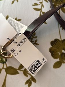 H&amp;M Brown Belt with Gold Buckle