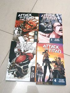 Attack on Titan Manga Set - Volumes 1-4