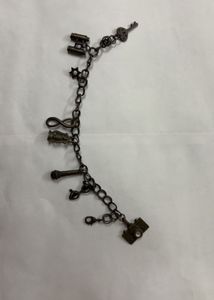 Unique Charm Bracelet with Vintage Pendants
