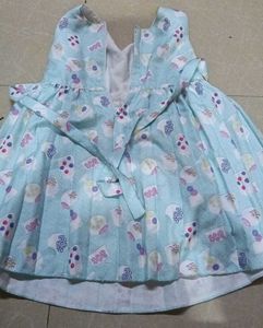 Cute Baby Blue Dress with Fun Print