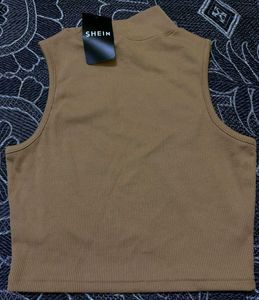 SHEIN Ribbed Turtleneck Top