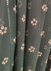 Elegant  Bandhani Sequins Green Blouse Piece