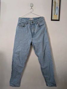 Zara Light Wash High Waisted Jeans