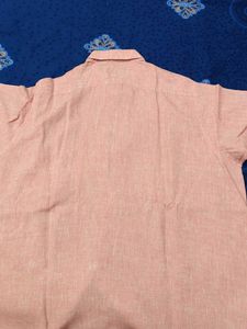 Men's Pink Linen Shirt