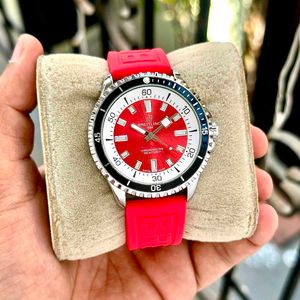 Breitling Chronometer Watch - Red Strap