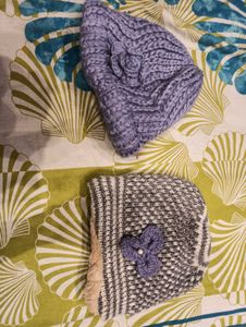 Knitted Beanie Hat Set