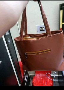 Unused Stylish Brown Tote bag with Tassels – Store