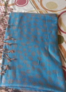 Blue Patterned Scarf
