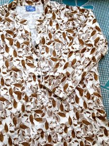 Elegant Leaf Print Kurta