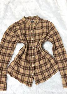 Plaid y2k fitted shirt