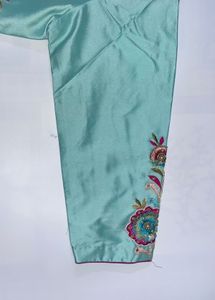 Teal &amp; Pink Embroidered Salwar Kameez