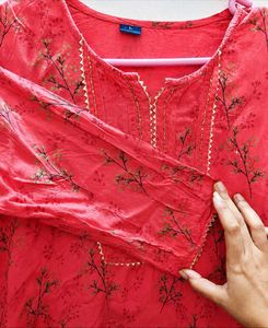 Elegant Floral Print Kurta