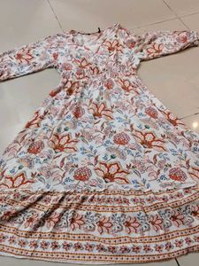 Bohemian Floral Print Midi Dress