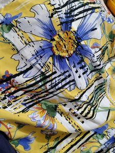 Vibrant Yellow Floral Print Kurta