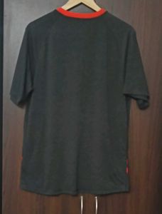 Men's Dark Grey &amp; Red Sports T-Shirt