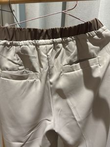 Chic Beige Wide-Leg Pants – XS