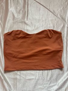 Orange Strapless Tube Top