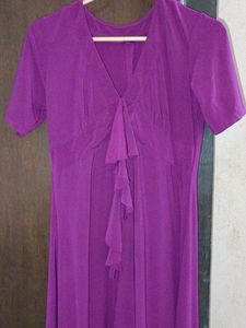 Cocktail Purple Lycra Party Dress