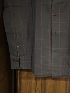 Men's Navy Plaid Button-Down Shirt