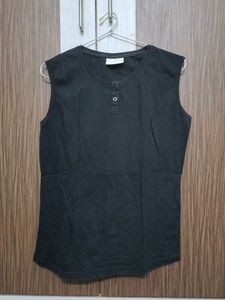 Sleeveless Henley Top