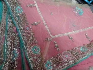 Embellished Pink Dupatta