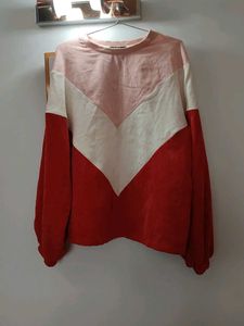 Color Block Corduroy Top