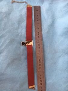 Red Suede Choker