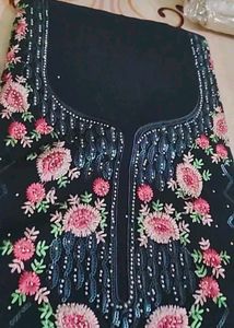 diwali 🪔 offer black flower print unstitched suit