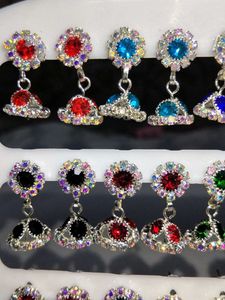 Sparkling Gemstone Dangle Earrings Set in 12