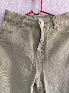 Green Straight Leg Jeans