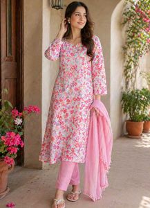 Floral Kurti With Trauser & Dupatta🌺