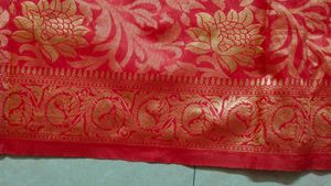 Red Banarasi Silk Saree with Blouse