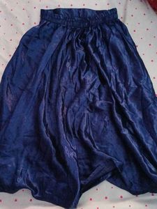 Flowy Navy Blue Ethnic Skirt