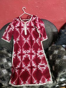 Tie-dye Maroon Xlsize Golden Lace