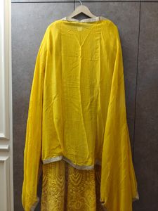 Yellow Chikankari Kurta