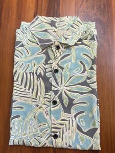 Tropical Print Button-Down Shirt