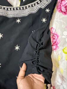 Embellished Black Ethnic Top