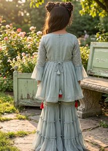 Beautiful Girls' Kurta with Sharara Set