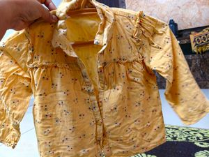 Yellow Floral Print Kurta